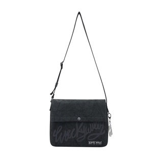 wackywilly包包女式2025新款水洗斜挎包小众邮差包男士单肩通勤包