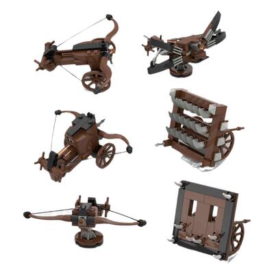 小积木战车弩车可发射战争刀车