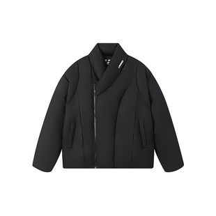 FORNINES三防90白鸭绒皮面羽绒服男款冬季防寒服潮牌设计感外套女