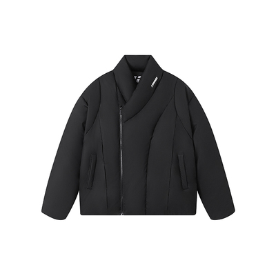 FORNINES三防90白鸭绒皮面羽绒服男款冬季防寒服潮牌设计感外套女