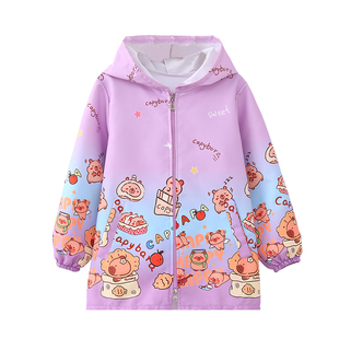 儿童防水罩衣秋冬外穿洋气防脏男女童罩羽绒服中大童幼儿园冲锋衣
