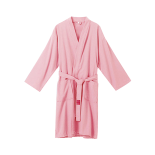 三利浴袍华夫格浴袍男女纯棉薄款吸水速干毛巾料浴袍四季款浴衣男