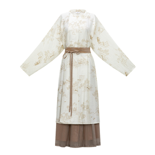 花朝记x戏外南柯梦|岁浅|唐制汉服圆领袍破裙印花人棉通勤日常