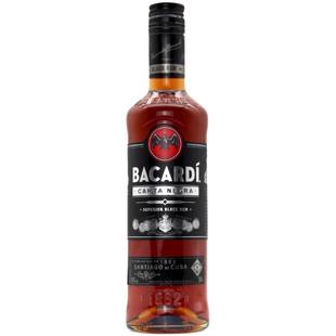 【自营】Bacardi百加得黑朗姆酒500ml莫吉托烘培调酒基酒进口洋酒