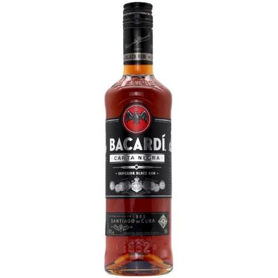 【自营】Bacardi百加得黑朗姆酒500ml莫吉托烘培调酒基酒进口洋酒