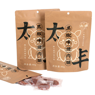 【天猫u先】太丰食品猪肉脯蜜汁猪肉干办公室休闲零食小袋装80g