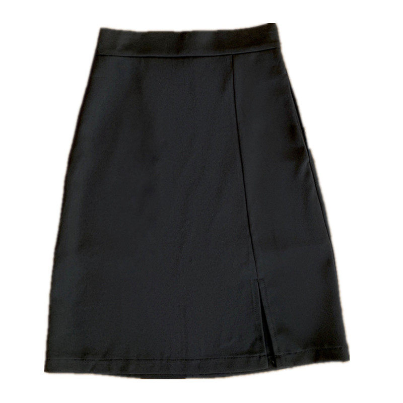 半身裙女夏职业裙带口袋包臀短裙胖mm显瘦防走光a字裙小个子中裙