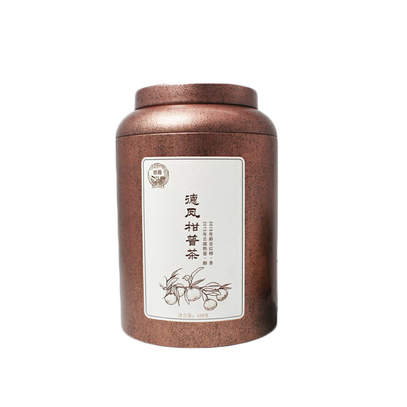 德凤420g特级新会礼盒包装柑普茶