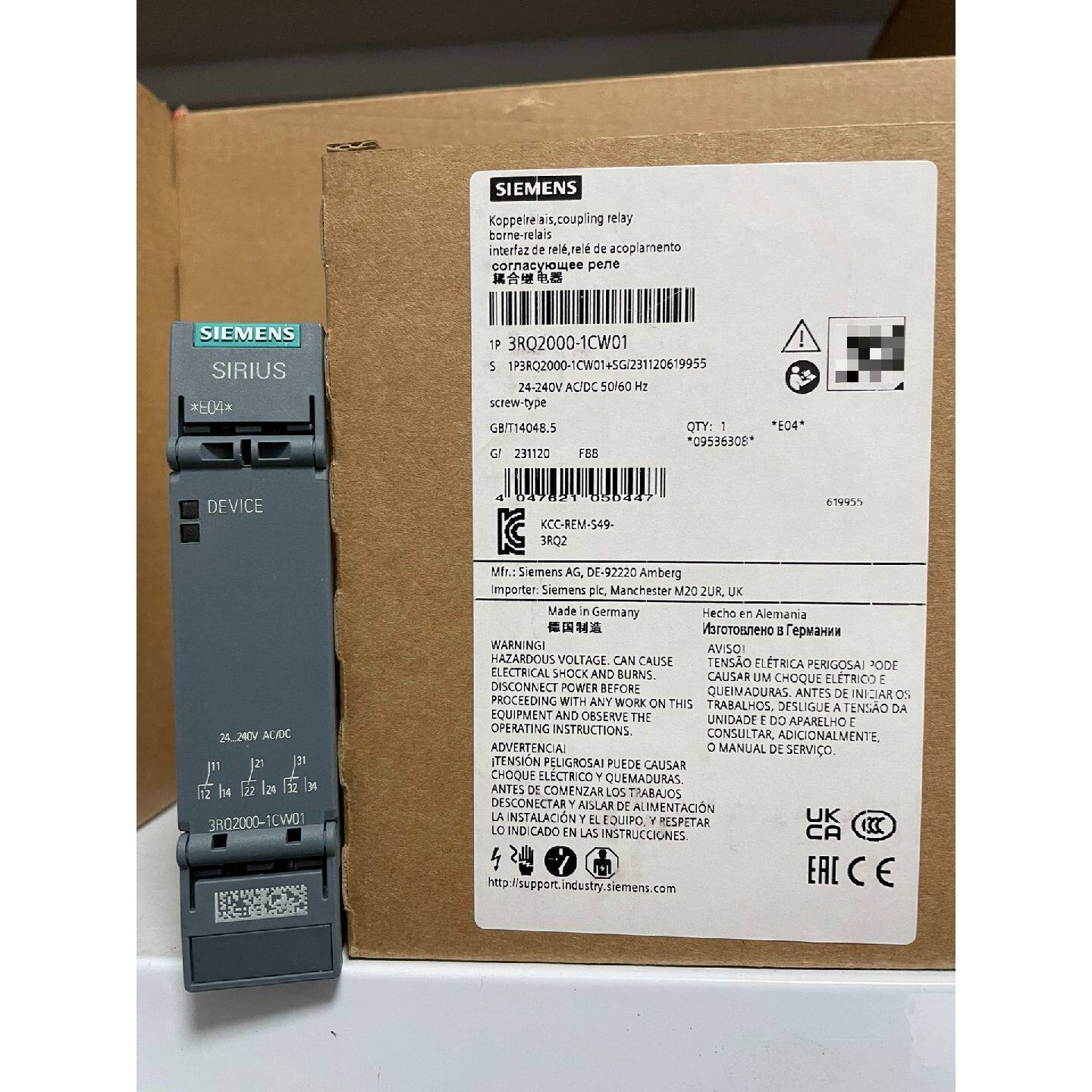 议价-3RQ2000-1CW01 耦合继电器 工业外壳中 3 个