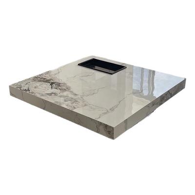 意式极简米诺提悬浮岩板茶几