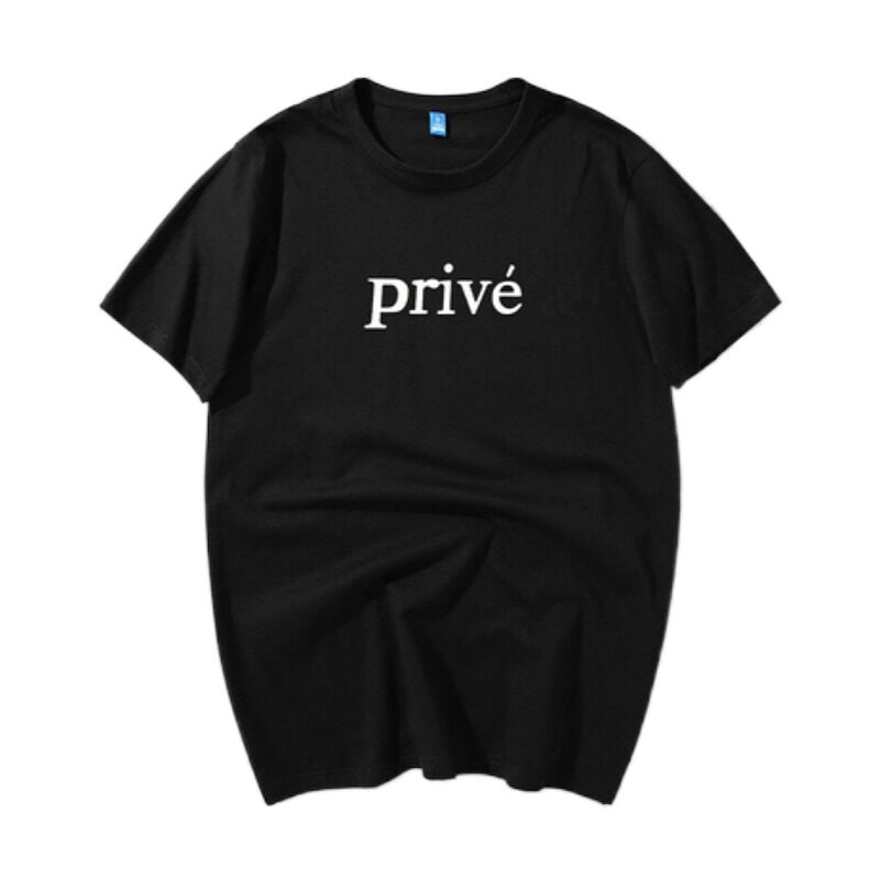 EXO同款边伯贤prive字母T恤