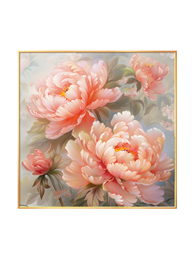 牡丹花开富贵玄关装饰画装饰画
