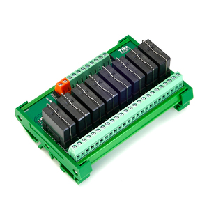 适用TIKN光耦隔离欧姆龙小型继电器模块组控制板单片机PLC信号24V