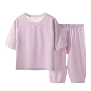 三折品牌特价清仓撤柜亲子装中小童夏季空调服薄款睡衣七分袖套装