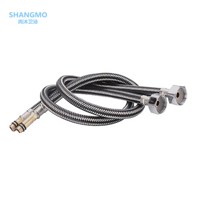 304不锈钢丝编织软管 DN15 G3/8 G1/2冷热龙头进水金属管尖头软管