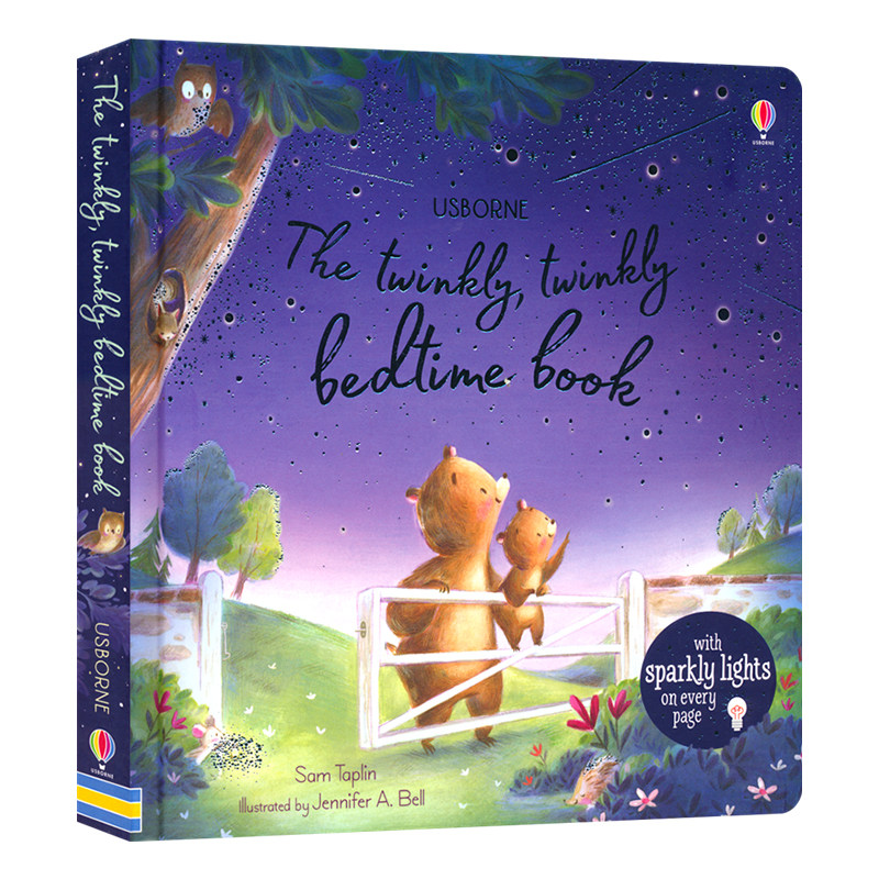 Usborne The Twinkly Twinkly Bedtime Book 会发光的睡前故事 尤斯伯恩 数星星 启蒙绘本 亲子读物 英文原版进口儿童图书