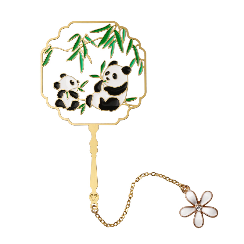 成都博物馆熊猫西安文创故宫金属书签教师节礼物 古典中国风高档精致小学生创意古风礼品北京旅游纪念品定制