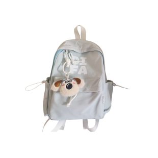 轻便出游户外小背包字母大学生上课包通勤中学生双肩包休闲百搭