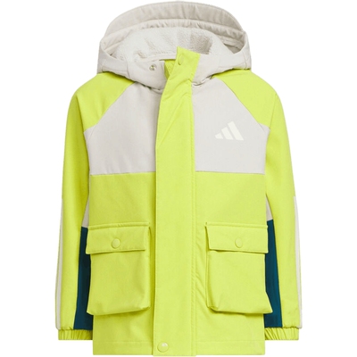 adidas阿迪达斯男小童运动训练梭织连帽夹克外套KS3082