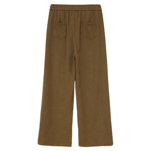 it'real瑞尔25年冬季新款休闲坑条垂顺阔腿裤女