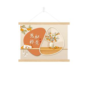 电表箱装饰画电闸盒开关遮挡挂画新款客厅餐厅背景墙新中式画