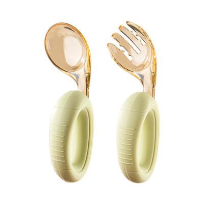 宝宝硅胶软柄ppsu学食勺