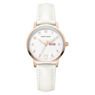 迪士尼手表女款公务员国考初中高中学生考试专用公职人员女生静音