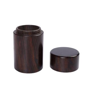 紫光檀大号牙签筒便携茶叶罐创意旅行收纳筒药盒实木质出游牙签罐