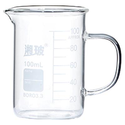 湘玻高硼硅带柄玻璃烧杯耐高温