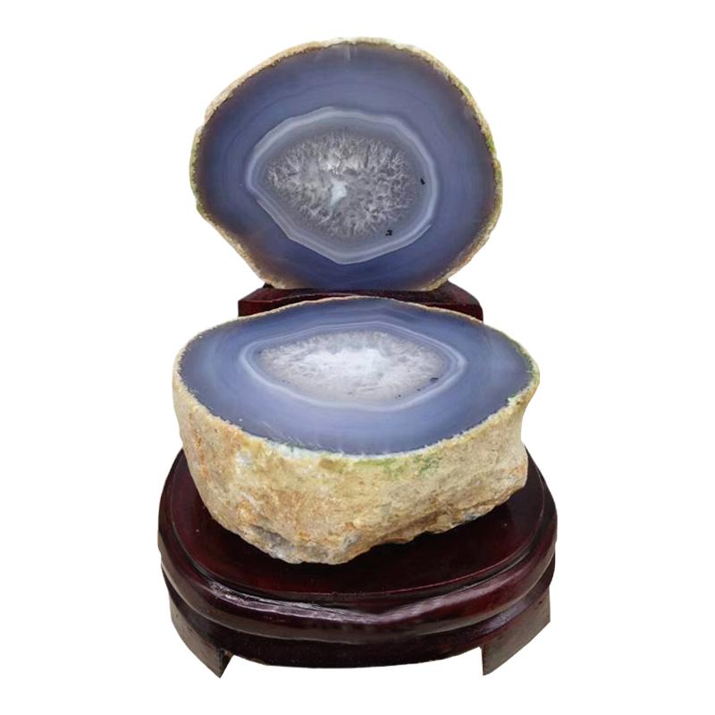 七彩玛瑙石摆件天然观赏石