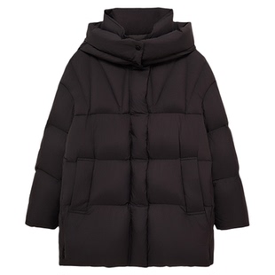 【买即赠云朵包】HPLY荷比俪25冬新款女连帽轻暖鹅绒中长款羽绒服