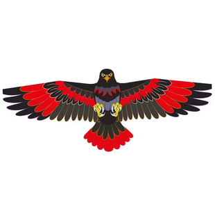 潍坊风筝新款基林板鹰伞布碳杆微风好飞风筝轮线高PU格子布树脂杆