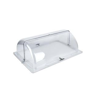 PC透明翻盖保鲜盖长方形托盘盖子食品蛋糕罩防尘罩子树脂塑料菜盖