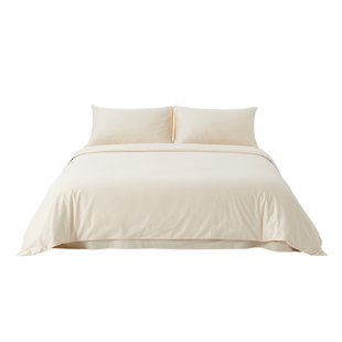 亚朵酒店裸棉床上四件套60支被套80支全棉纯棉床单枕头套单件