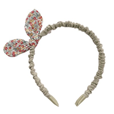 小碎花拼色兔耳朵发箍发饰品