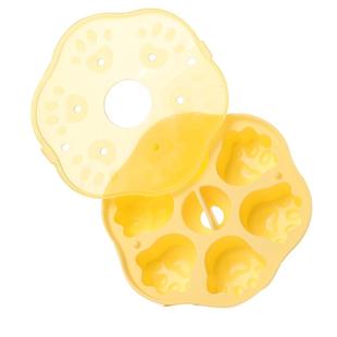 IKV爱咔威宝宝圆形蒸糕模具耐高温婴儿硅胶辅食工具冷冻猫爪磨具