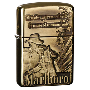 打火机zippo正版纯铜万宝路男士盔甲外壳煤油防风芝宝限量绝版zp