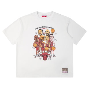 【男生礼物】短袖T恤罗斯球衣退役公牛队潮流卡通印花上衣男MN