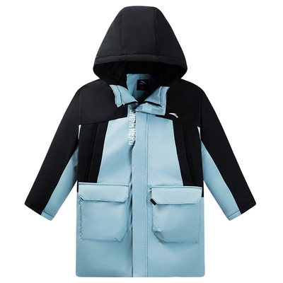 【3件65折】安踏儿童男大童中长羽绒服2026春季新款舒适保暖中大