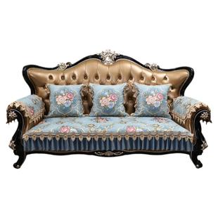 欧式沙发垫高档奢华123组合客厅防滑坐垫罩套美式四季贵妃真皮垫