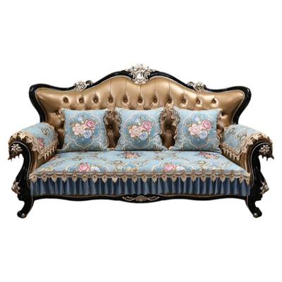 欧式风奢华防滑罩套真皮垫坐垫