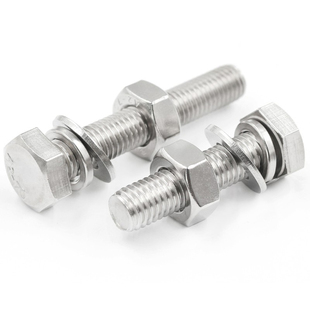 外六角螺栓304不锈钢垫圈螺丝螺母套装组合大全加长螺杆帽M6M8M12