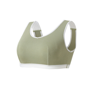 大码睡眠内衣防外扩无钢圈背心式防下垂大胸显小收副乳文胸薄款夏