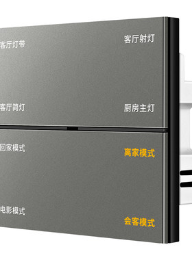智能八键开关4灯控4情景蓝牙mesh