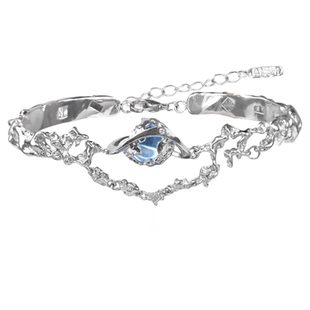 银河有迹可循 水星记系列原创小众设计手链镶钻蓝色星球中性手镯