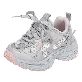 舞玛女童鞋儿童运动鞋2026新款春夏季小女孩网面公主中大童老爹鞋