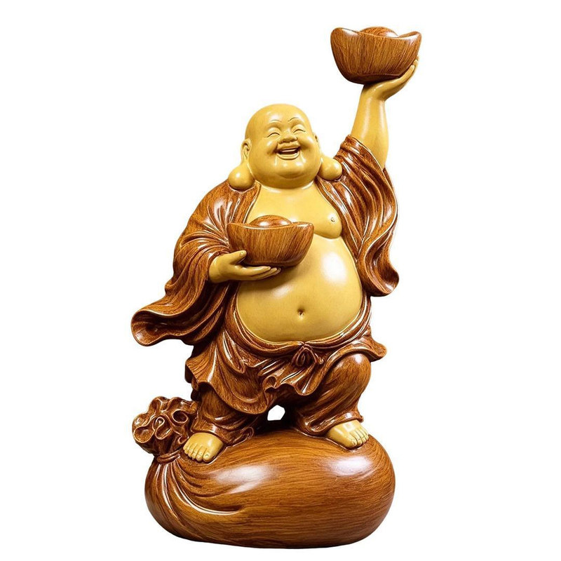 笑口常开布袋弥勒佛摆件乔迁开业