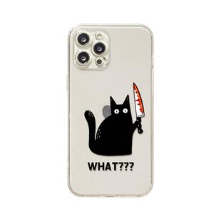 benefit个性搞怪持刀黑猫17适用于iphone16promax苹果15PRO手机壳13新款14套12个性11透明xsmax硅胶xr防摔8p