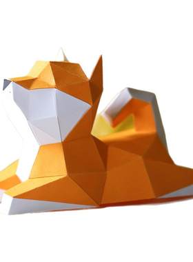3d立体纸模狗狗柴犬泰迪犬哈士奇