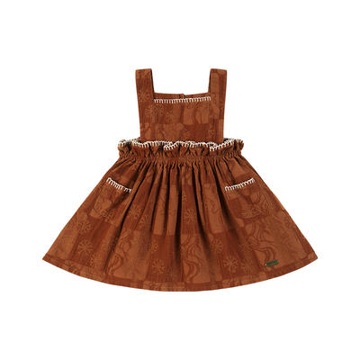 WirraWirra北欧风宝宝法式田园小裙子24秋季公主款纯棉透气背带裙